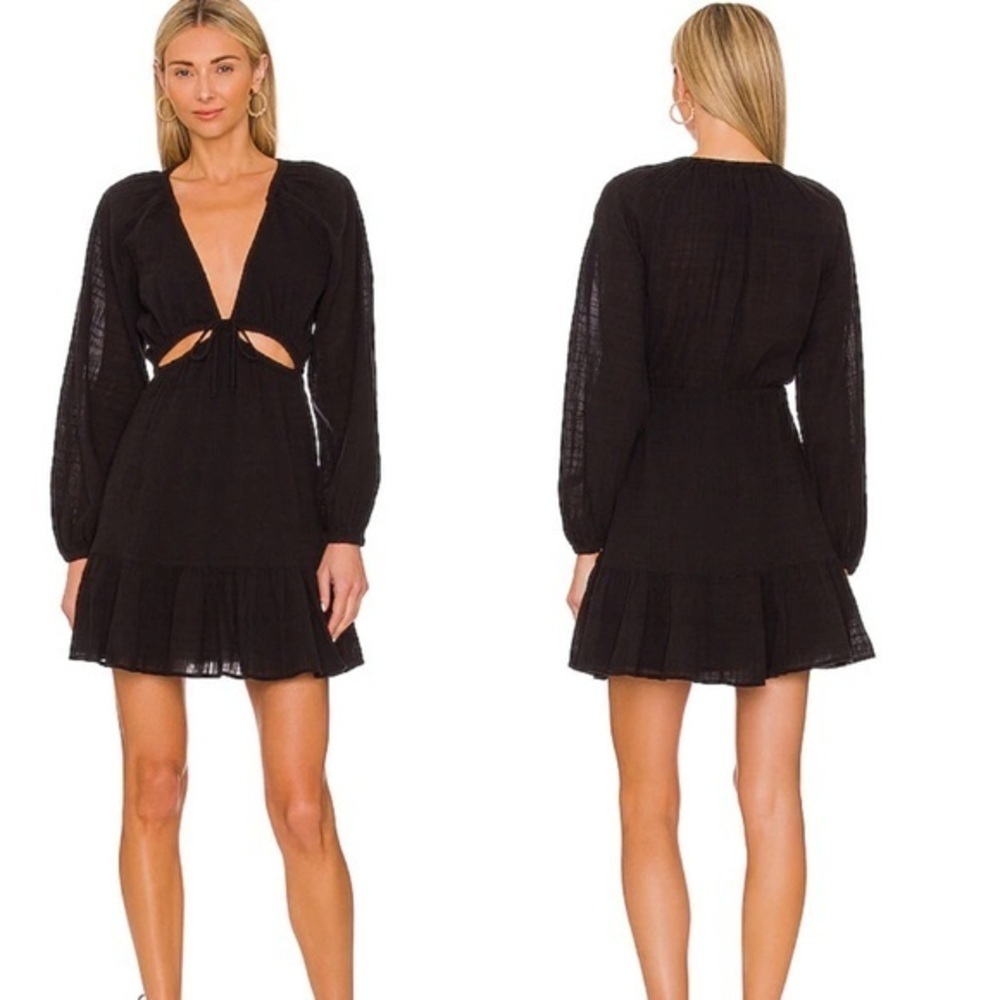 L Space Feeling Fine Mini Dress, Black, size S NWT